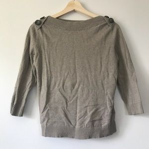 American Living • Tan 3/4 Sleeve Sweater